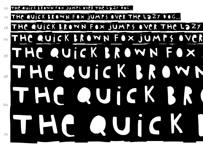 Woodcutter Negative font waterfall